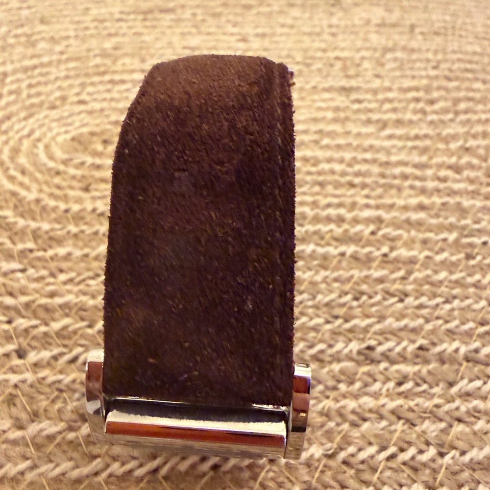 Burberry Rectangular Swiss Made Watch Brown Leather Strap BU1103 - Picture 6 of 7